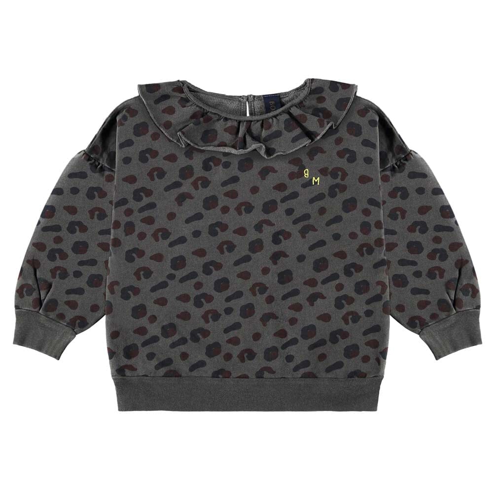 Leopard collar sweater deals