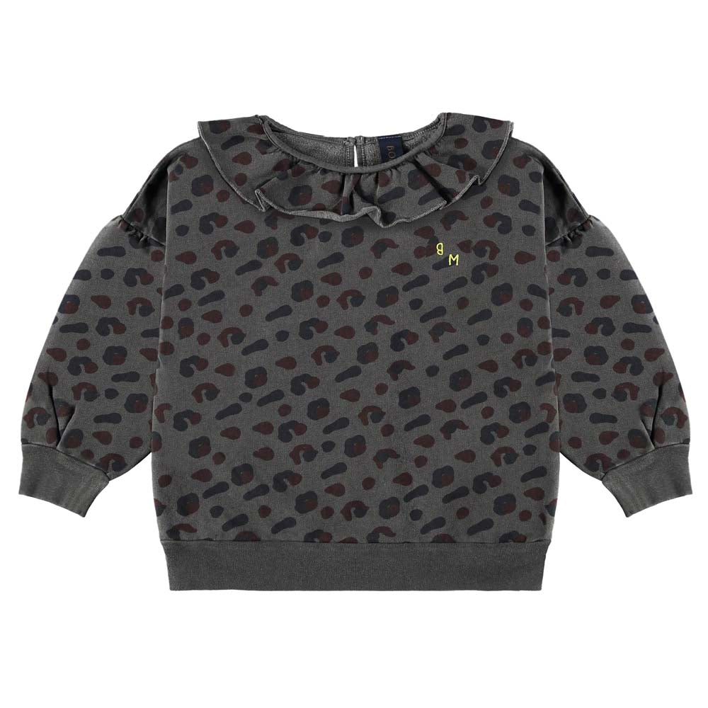 Sweatshirt Collar Leopard - Good Night