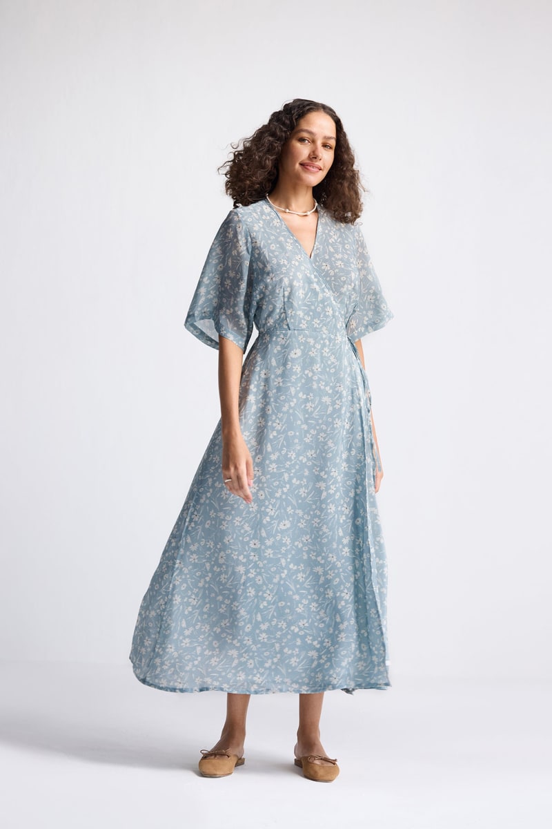Maxi Wrap Dress - Floral Poetry