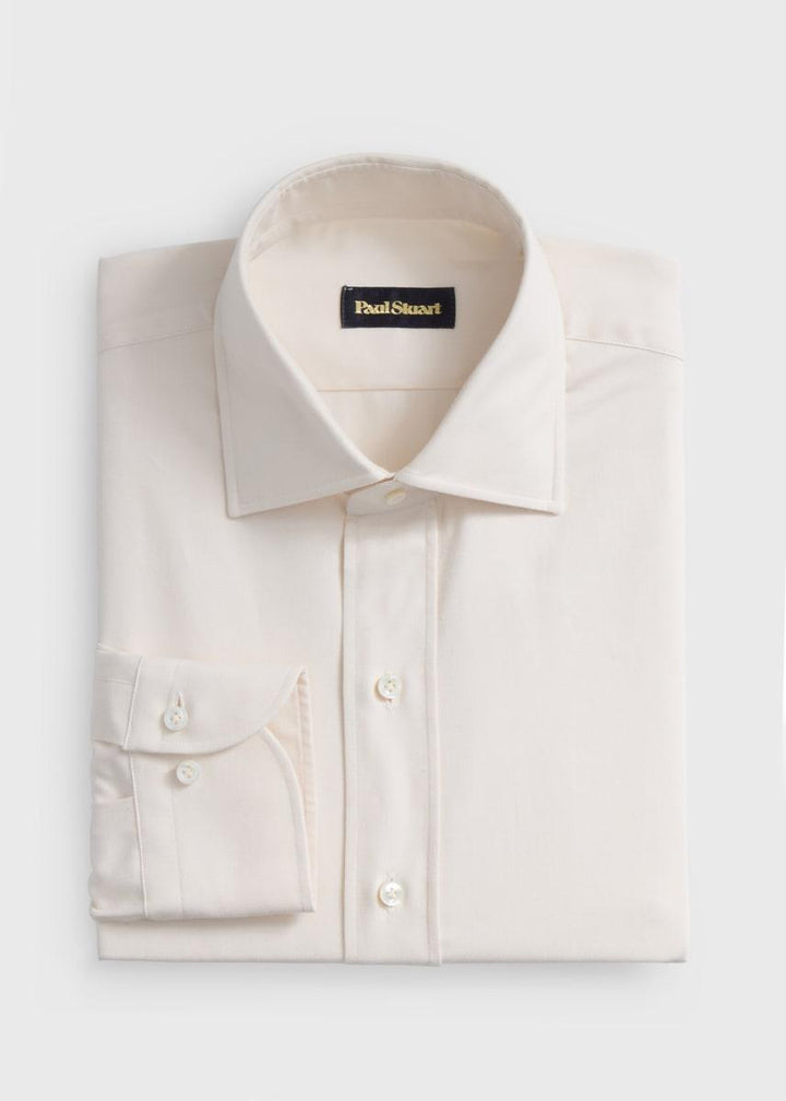 Brushed Cotton Sport Shirt - Ecru