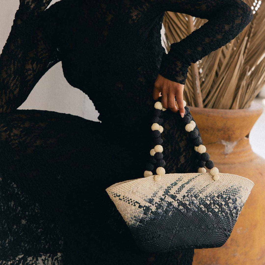 Ombre Market Basket - Black