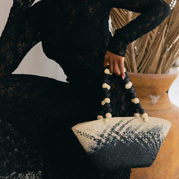 Ombre Market Basket - Black