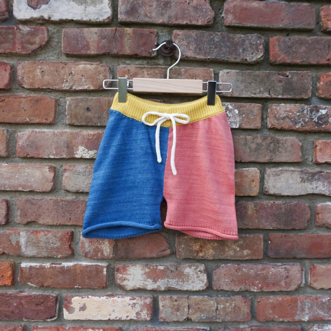 Colorblocked Organic Cotton James Drawstring Knit Short