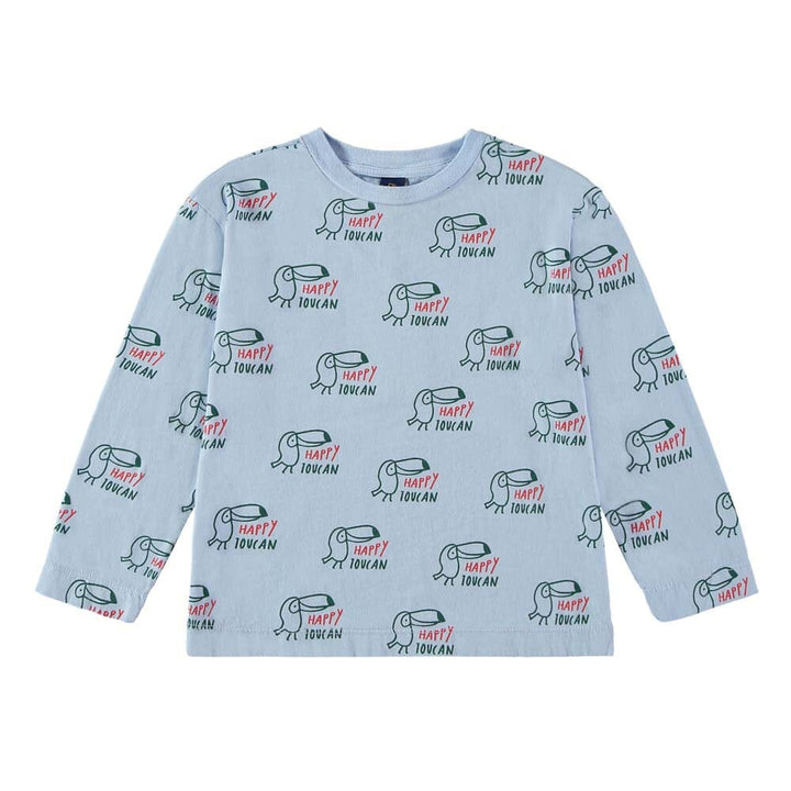 T-Shirt Allover Happy Toucan - Light Blue T-Shirts BonMot 