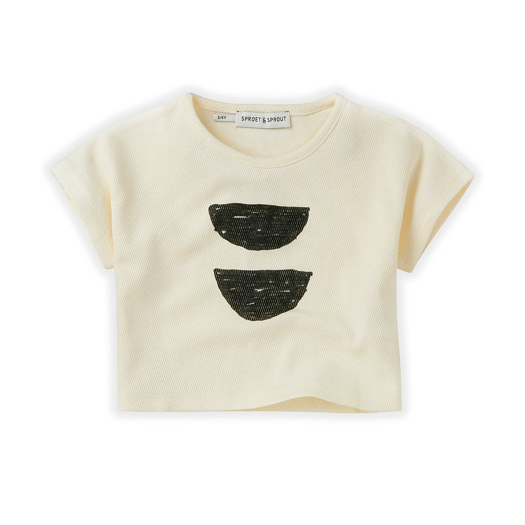 T-Shirt Cropped Abstract - Summer White T-Shirts Sproet & Sprout 