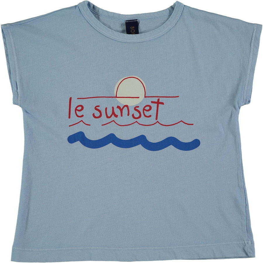 T-Shirt Le Sunset - Light Blue T-Shirts BonMot 