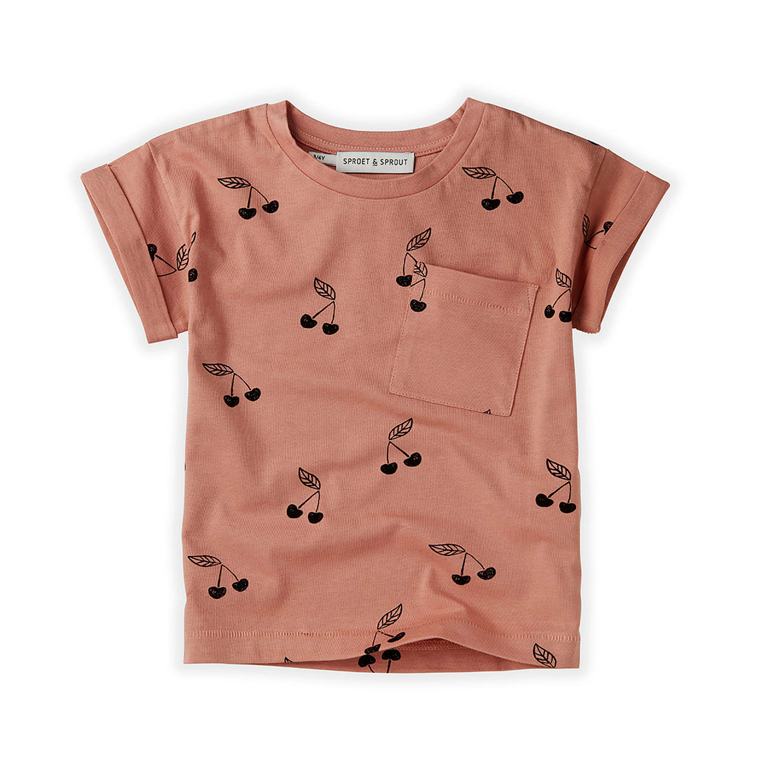 T-Shirt Print Cherry - Rose