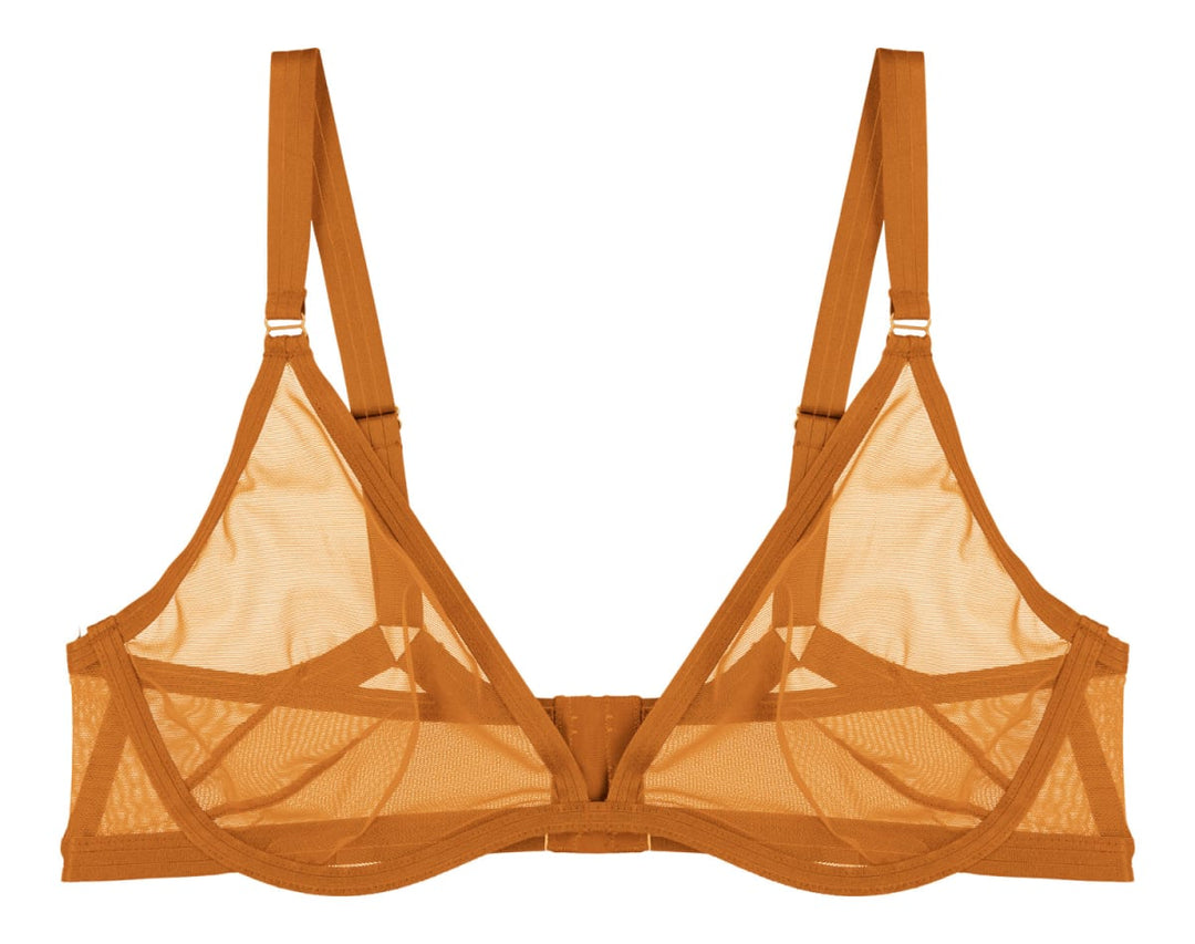 Follow Your Desires Plunge Bra - Mustard
