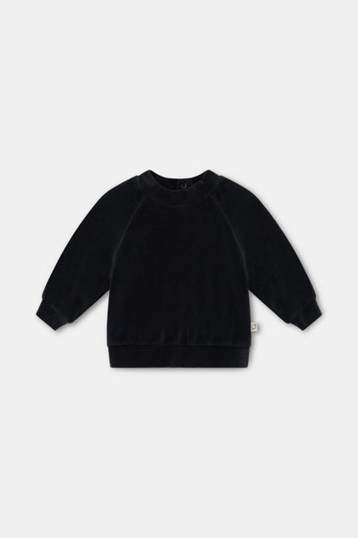 Velour baby sweatshirt - Dark grey - Crewneck Sweatshirt