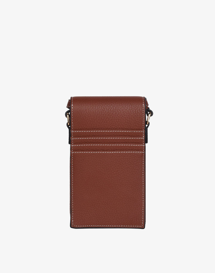 Adult Luxe Phone Sling - Saddle Brown