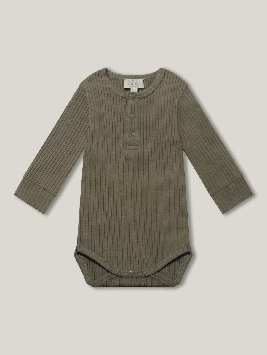 The Ribbed Onesie Baby - Sage