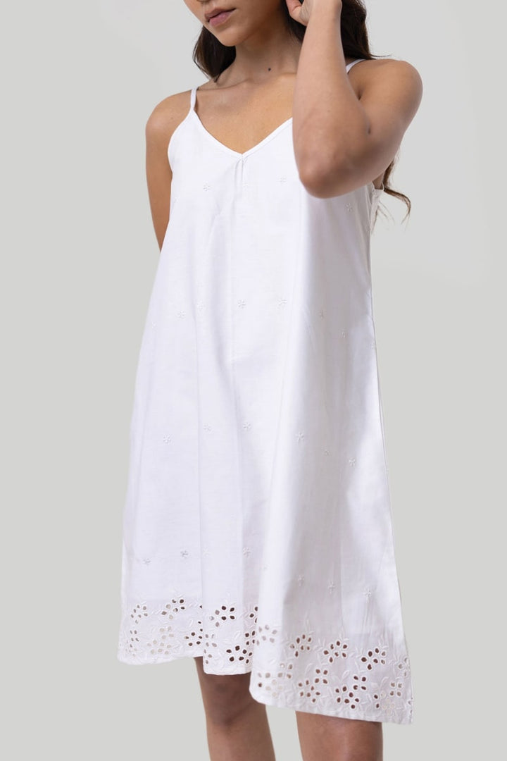 Short Tent Dress - Coconut White