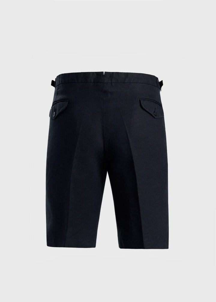 Phineas Cole Linen Walk Short - Black - Bermuda Short