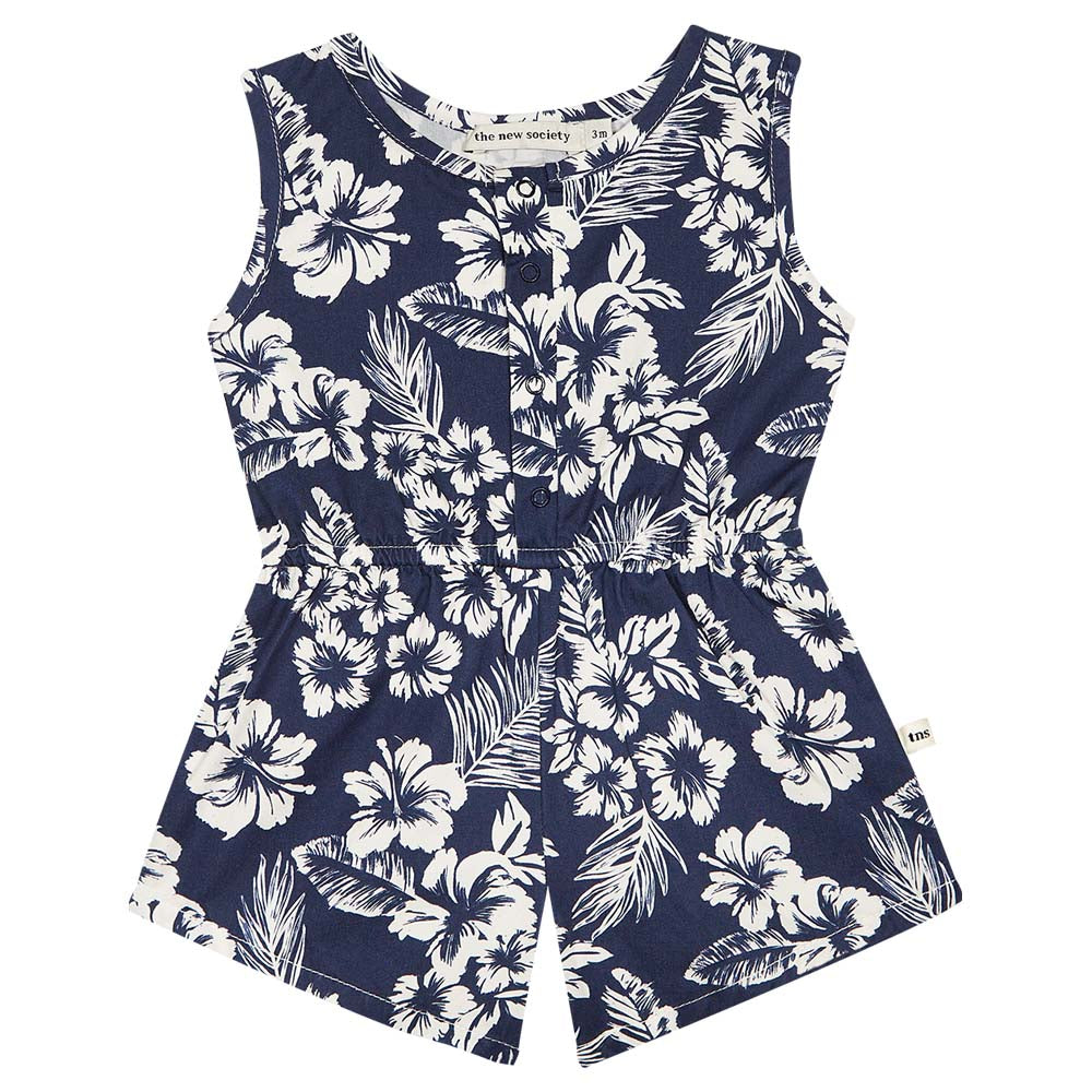 Boy Hibiscus Romper - Hibiscus One Pieces The New Society 