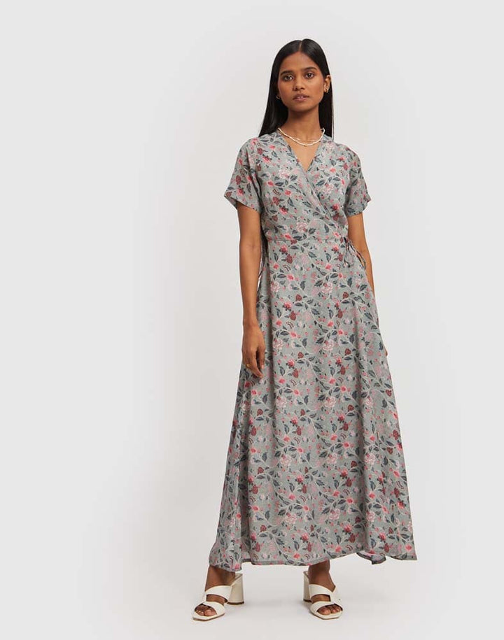 Maxi Wrap Dress - Green