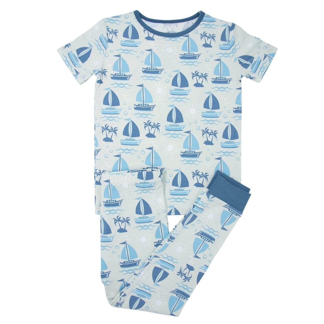 Big Kid Pajama S/S - Sailboats