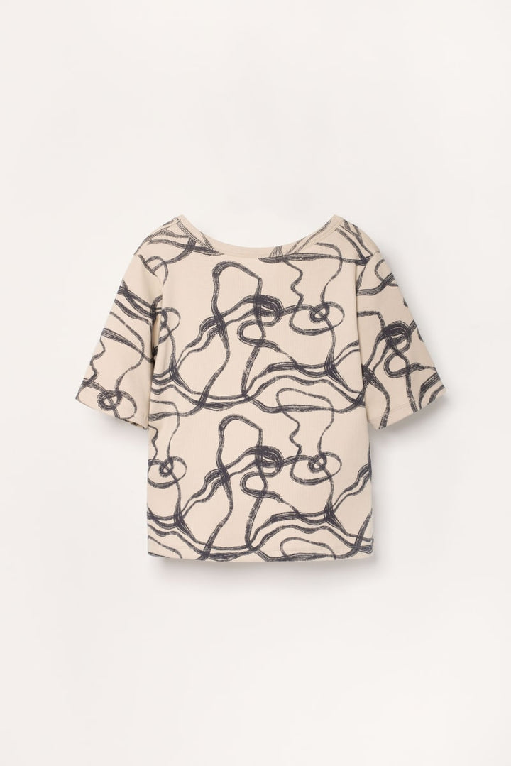 Organic Ribbed T-Shirt Women - Wind