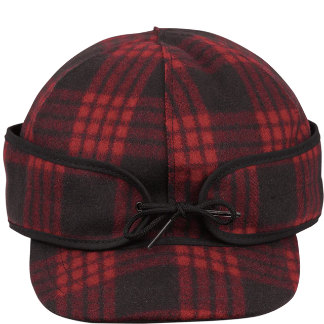 Millie Cap - Black/Red Tartan