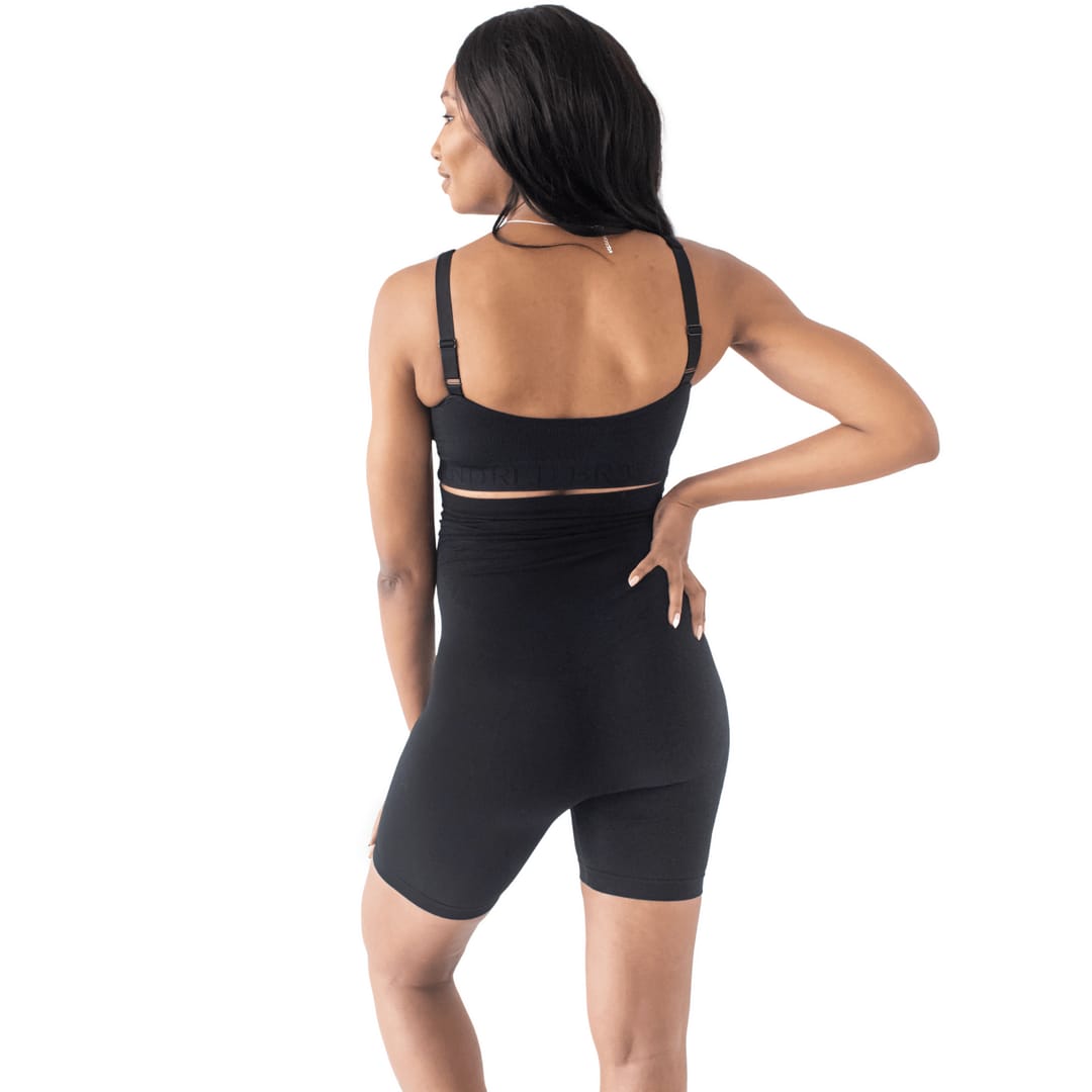 Seamless Bamboo Maternity No Rub Short - Black