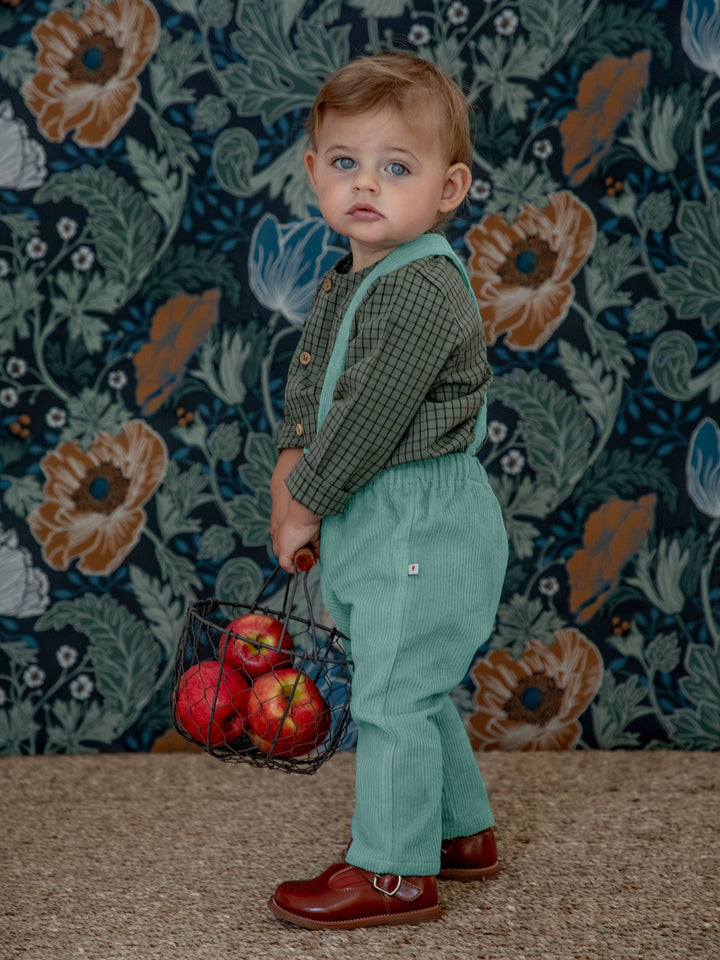 Baby Gabriel Cord Pants - Teal Blue