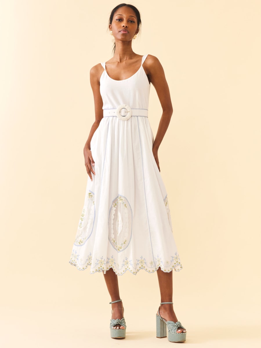 Katherine Dress - White Whimsy