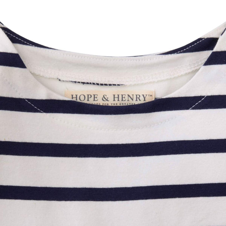 Lightweight Blocked Organic Skater Dress - Classic Blue