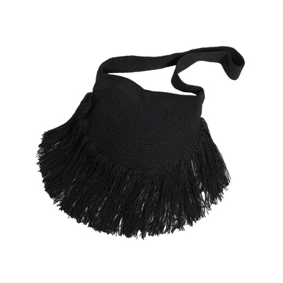 Fringe Boho Bag - Black