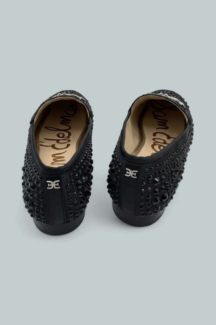 Loraine Bling Loafer Flats - Black