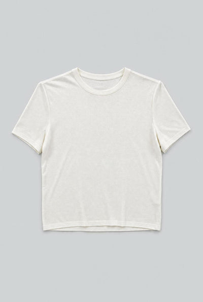 Crew Neck Donegal Tee - White