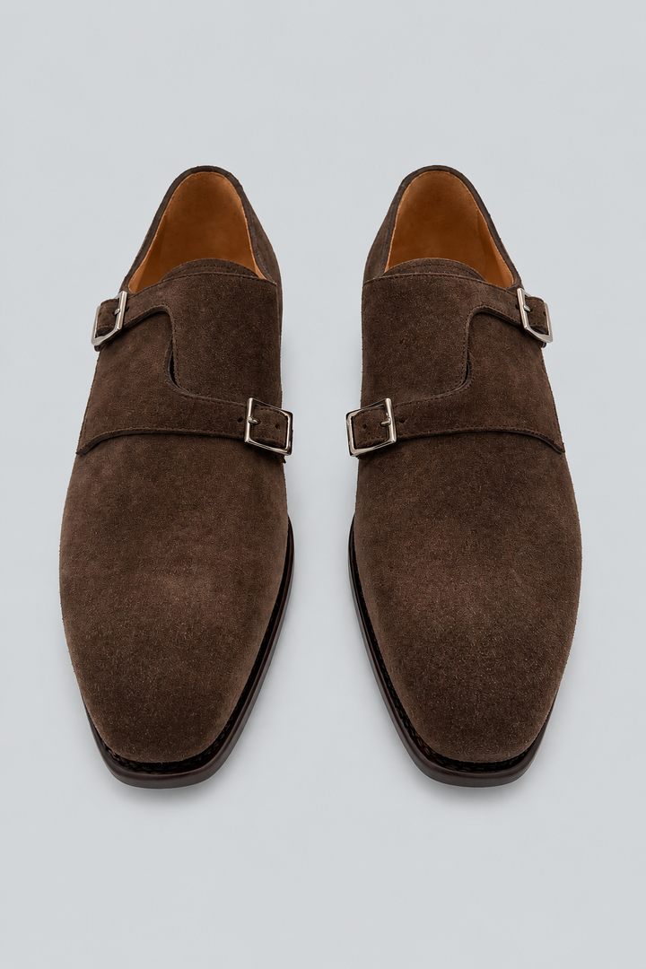 Samson Monk Strap - Brown Suede