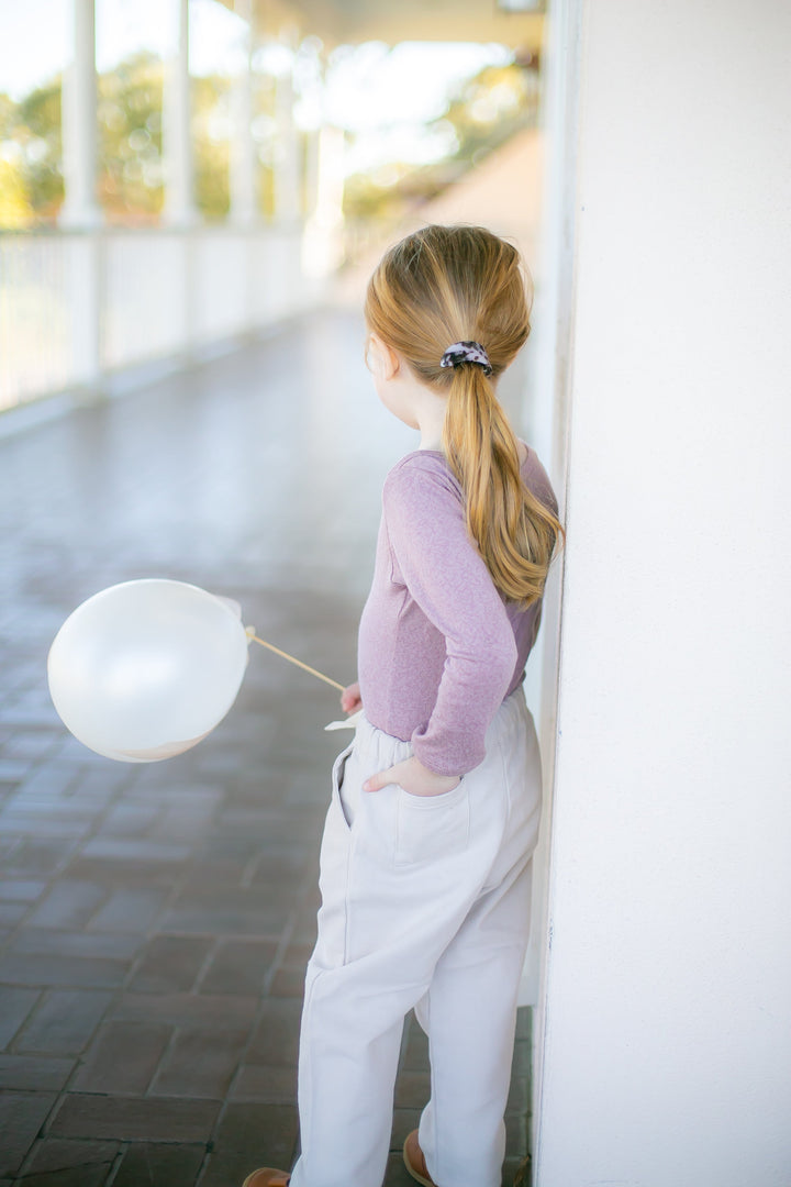 Kids Long Sleeve Cozy Tee - Lilac