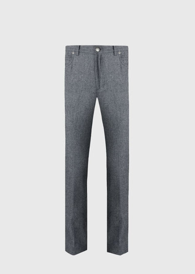 Merino Wool Five Pocket Pant - Medium Grey