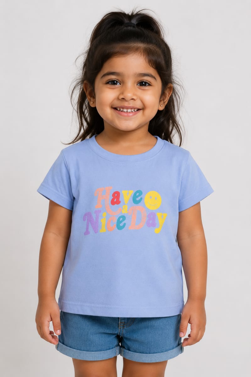 Have A Nice Day Tee Little Kids - Blue