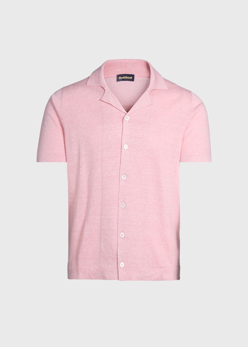 Linen Button - Pink