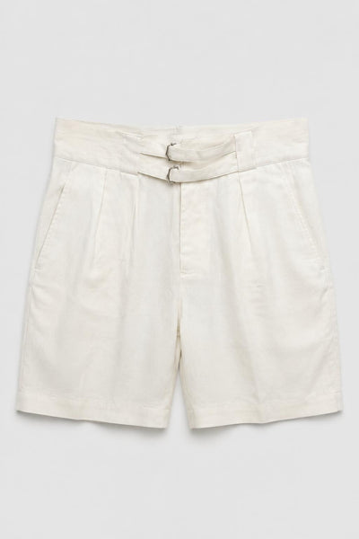 Pleated Short - White