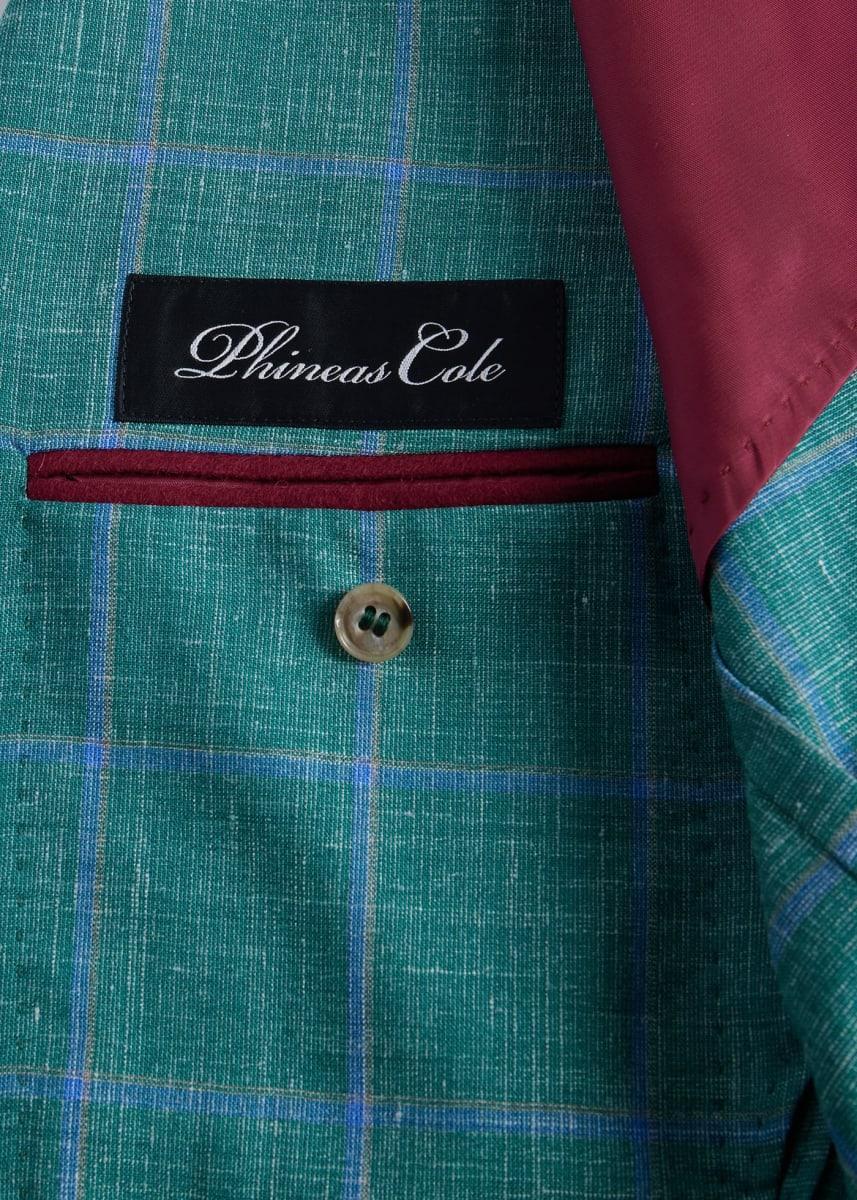 Phineas Cole Deco Windowpane Soft Jacket - Green