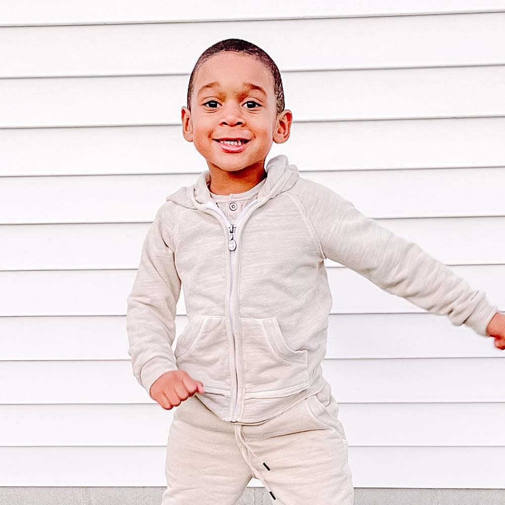 Indigo Zip Up - Oatmeal