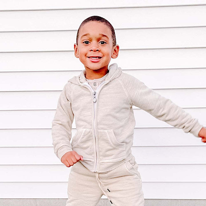 Indigo Zip Up - Oatmeal