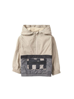 Check Block Windbreaker - Mushroom