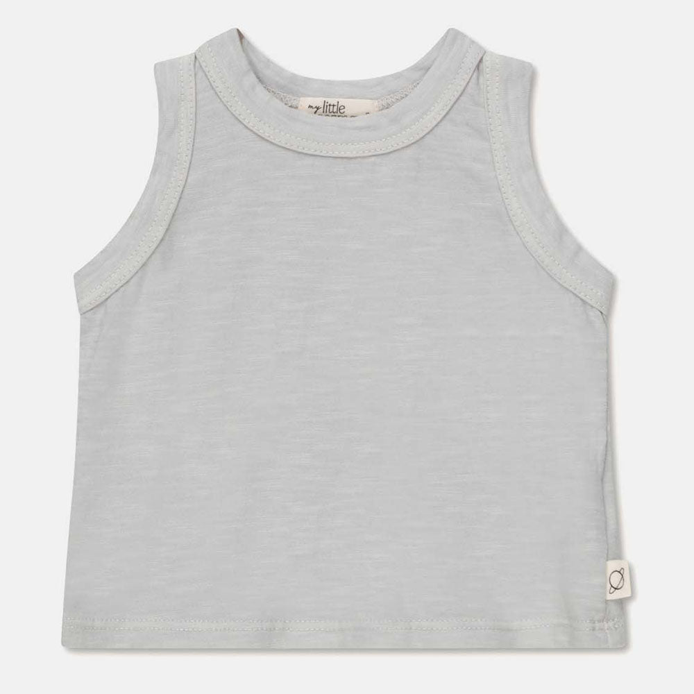 Slub Baby Tank T-Shirt - Soft Grey