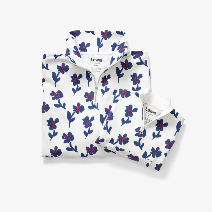 Women's Quarter Zip - Fleur Denim