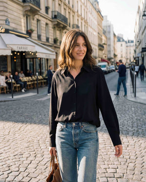 Tencel Button Up - Black