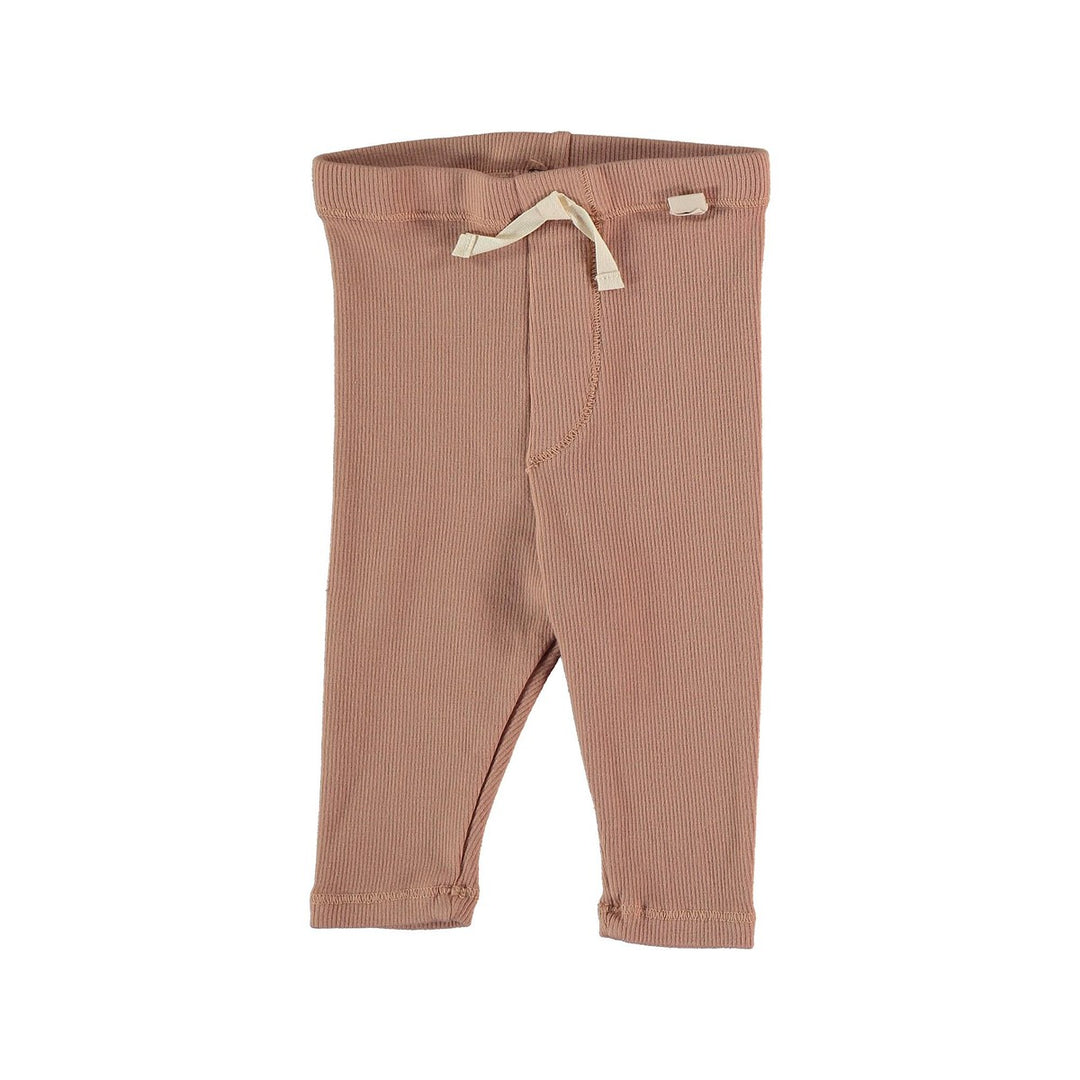 Baby Organic Cotton Ribbed Leggings - Terra Cotta Leggings My Little Cozmo 