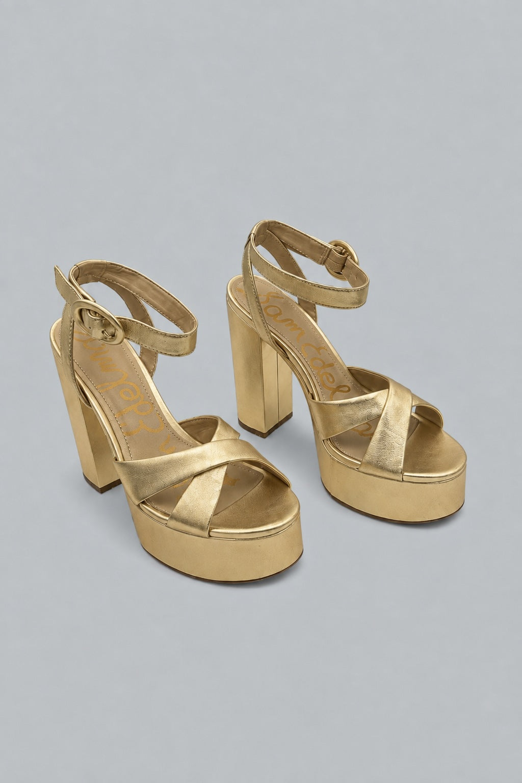 Women's Savannah Leather Platform Sandals - Amber Gold
