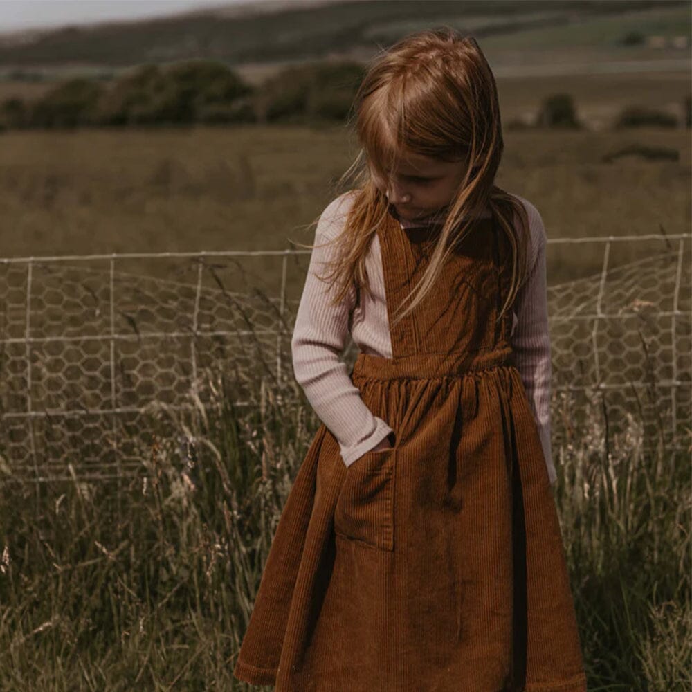 The Corduroy Pinafore - Rust Dresses + Skirts The Simple Folk 