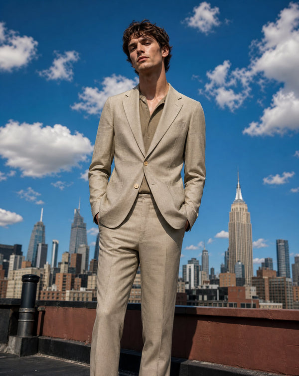 The Irish Linen Suit - Wheat
