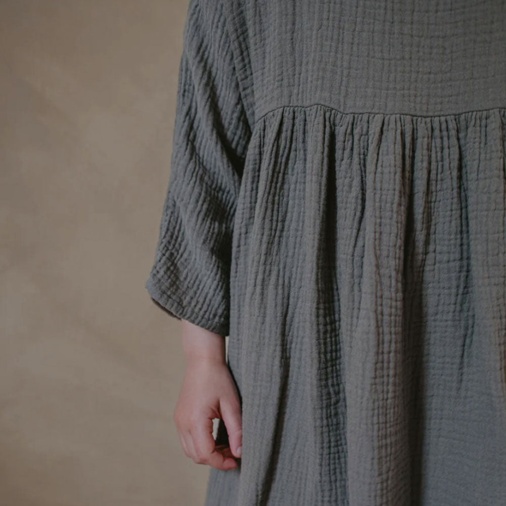 The Muslin Dress - Lead Gray Dresses + Skirts The Simple Folk 