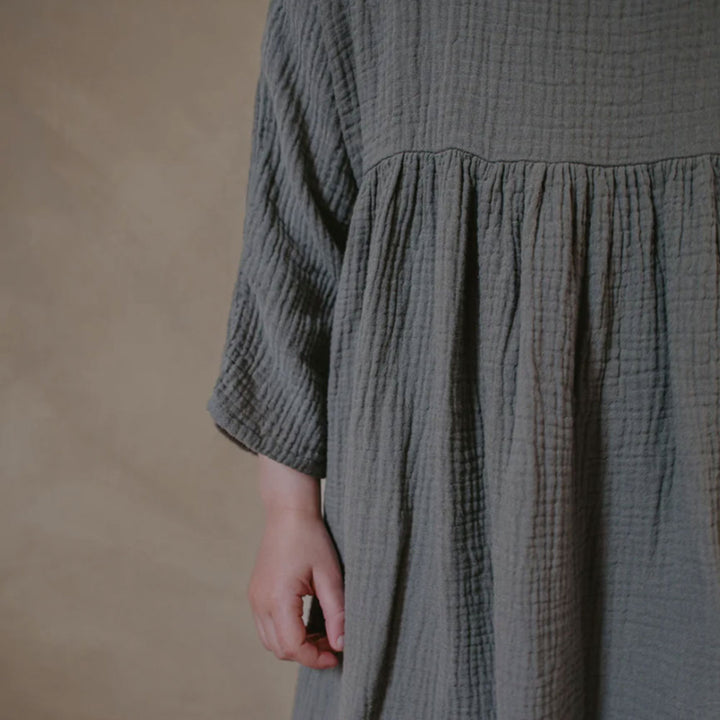 The Muslin Dress - Lead Gray Dresses + Skirts The Simple Folk 