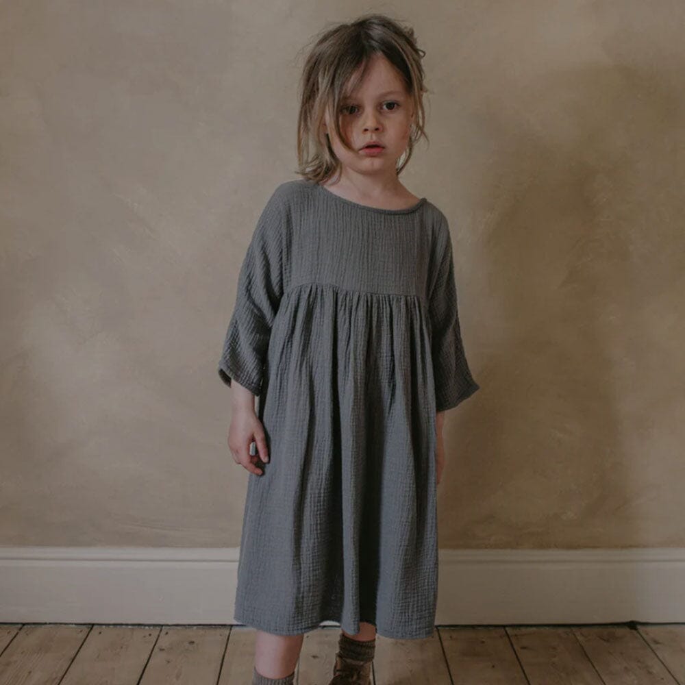 The Muslin Dress - Lead Gray Dresses + Skirts The Simple Folk