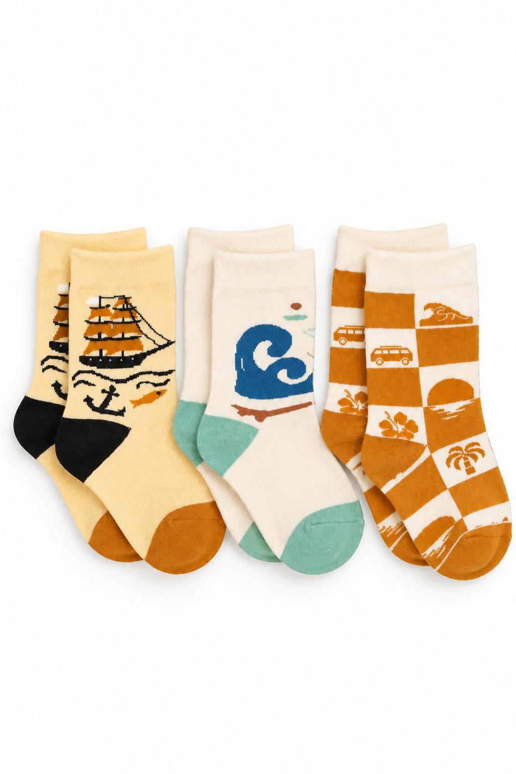 Miki Miette Surf Sock 3-Pack